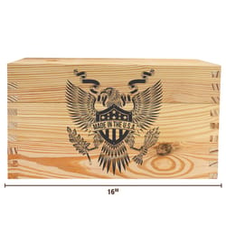 Sheffield 16 in. USA Crest Craft Box Brown