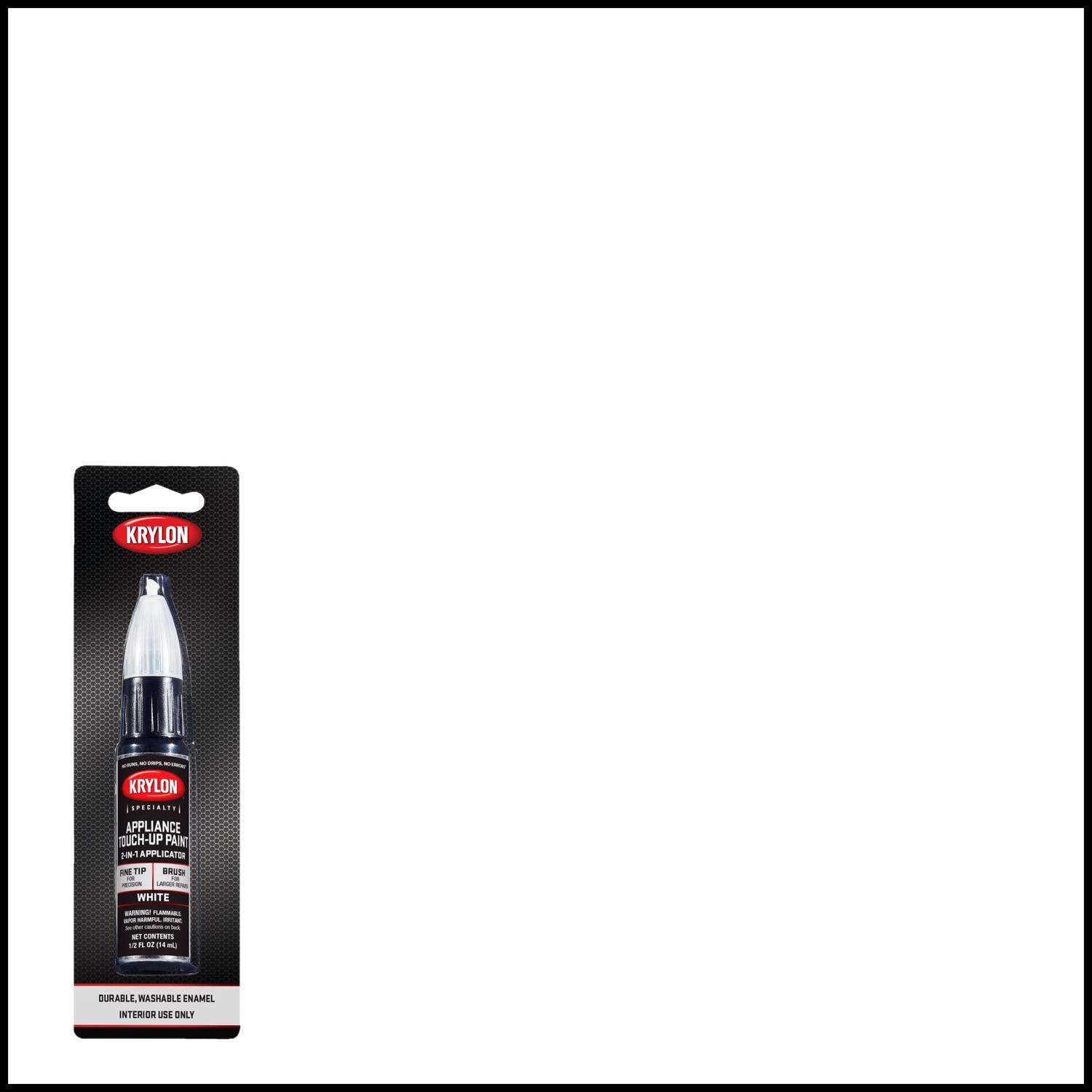 Krylon Gloss White Appliance TouchUp Paint 0.5 oz Ace Hardware