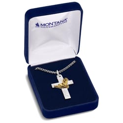 Montana Silversmiths Men's Faith in Flight Cross Gold/Silver Necklace