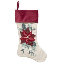 Dyno Poinsettia Christmas Stocking 20 in.