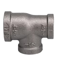 STZ Industries 3/4 in. FIP each X 1/2 in. D FIP 1/2 in. D FIP Black Malleable Iron Reducing Tee