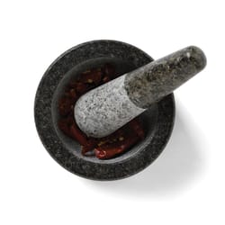 Fox Run Black/Gray Granite Mortar and Pestle