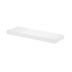 Dolle Big Boy 1.5 in. H X 35.5 in. W X 7.8 in. D White Wood Decorative Wall Shelf