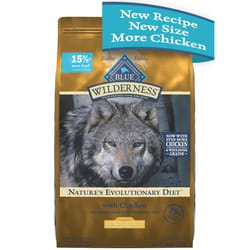 Blue Buffalo Wilderness Adult Chicken Dry Dog Food Grain Free 28 lb