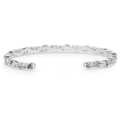 Montana Silversmiths Women's Windblown Elegance Crystal Silver Bracelet One Size Fits Most