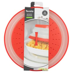 Tovolo 3.5 in. L 12.5 in. Microwave Plate Cover Red/White 1 pc