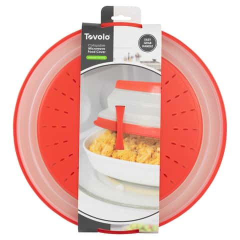 Tovolo Collapsible Microwave Food Cover, Red