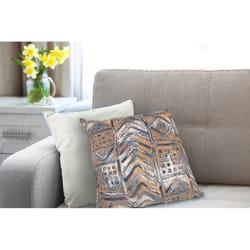 Liora Manne Visions III Indigo Blue Casual Polyester Throw Pillow 20 in. H X 6 in. W X 20 in. L