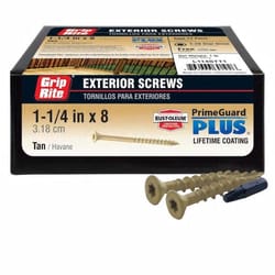 Grip-Rite PrimeGuard Plus No. 8 wire X 1-1/4 in. L Tan Star Bugle Head Deck Screws 1 lb 194 pk