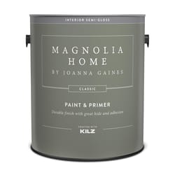 Magnolia Home by Joanna Gaines Classic Semi-Gloss True White Base 3 Paint and Primer Interior 1 Gall