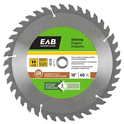 Exchange-A-Blade 10 in. D X 5/8 in. Shelving Carbide Finishing Saw Blade 40 teeth 1 pk