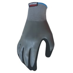 Grease Monkey M Nitrile Waterproof Gray Gloves