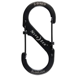 Nite Ize S-Biner SlideLock 1.8 in. D Stainless Steel Black Carabiner Key Holder