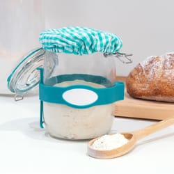 Kikkerland Glass/Wood Sourdough Starter Kit 1 L