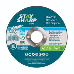 Stay Sharp 4-1/2 in. D X 7/8 in. Ultra Thin Metal Saw Blade 1 pc