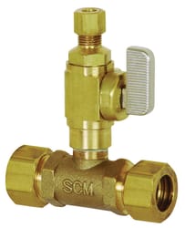 Sioux Chief Add-A-Line 5/8 in. Brass Compression Ball Valve Full Port Quarter-Turn Lever For Water