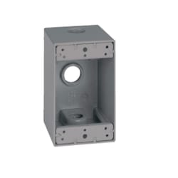 Sigma Engineered Solutions New Work 25.5 cu in Rectangle Metallic 1 gang Weatherproof Box Gray