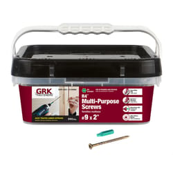 GRK Fasteners R4 No. 9 in. X 2 in. L Star Flat Head W-Cut Multi-Purpose Screws