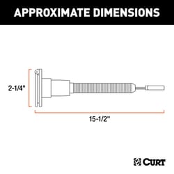 CURT 4 Flat to 6 Round Trailer Adapter 15.5 in.