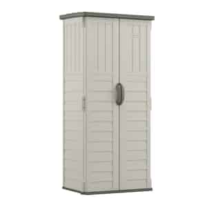 Suncast  72 in. H x 32-1/4 in. W x 25-1/2 in. D Vanilla  Resin  Vertical Storage Shed 