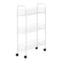 Household Essentials Slimline 30 in. H X 20 in. W X 7 in. D Metal 3-Shelf Clothes Drying Rack