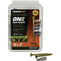 HILLMAN Power Pro No. 10 Ga. X 2 in. L Star Flat Head Coarse Multi-Material Screws