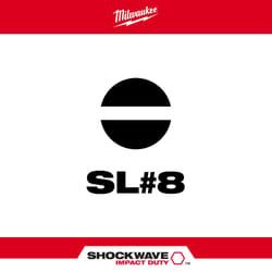Milwaukee Shockwave Slotted 3/16 in. X 1 in. L Insert Bit Steel 2 pc