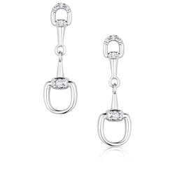 Montana Silversmiths Women's AQHA Enjoy the Ride Silver Earrings