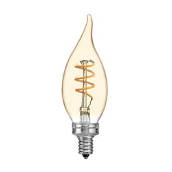 GE CAC E12 (Candelabra) Filament LED Bulb Amber Warm White 25 Watt Equivalence 1 pk
