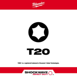 Milwaukee Shockwave Torx T20 X 2 in. L Screwdriver Bit Steel 1 pc