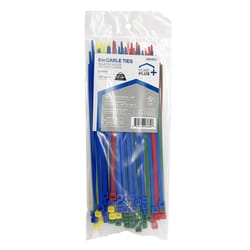 Home Plus 8 in. L Multicolored Cable Tie 100 pk