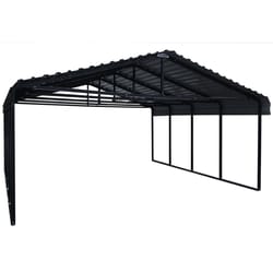 Arrow 20 ft. x 20 ft. Steel Horizontal Peak Carport without Floor Kit