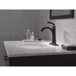 Delta Geist Oil Rubbed Bronze Contemporary Single-Handle Bathroom Sink Faucet 4 in.