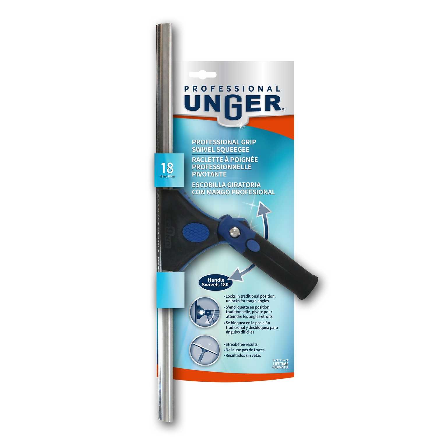 Unger Professional Swivel 18 in. Plastic Window Squeegee Ace Hardware