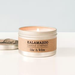 Kalamazoo Candle Company White Lilac & Willow Scent Classic Candle 5 oz