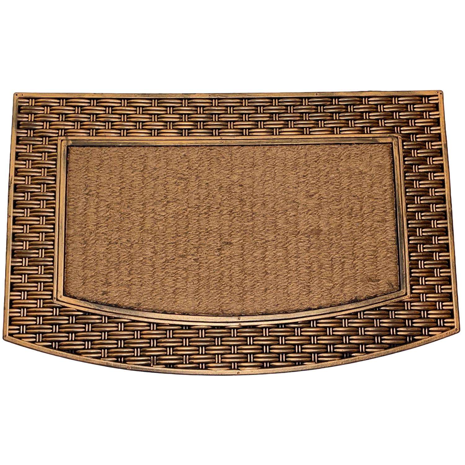 Rockport Premium 34 in. L X 22 in. W Beige/Brown Coir/Rubber Door Mat