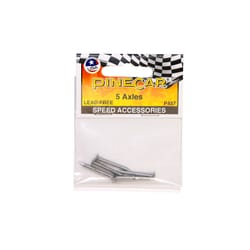 PineCar Axles Nails Silver 5 pc