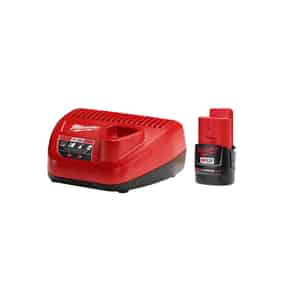 Milwaukee  M12 REDLITHIUM  CP2.0  12 volt Lithium-Ion  Battery and Charger  2 pc. 