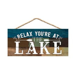 P Graham Dunn 4.5 in. H X 10 in. L Multicolored Wood String Sign