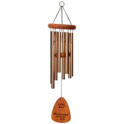 Wind River In Loving Memory Bronze Aluminum/Wood 24 in. Wind Chime