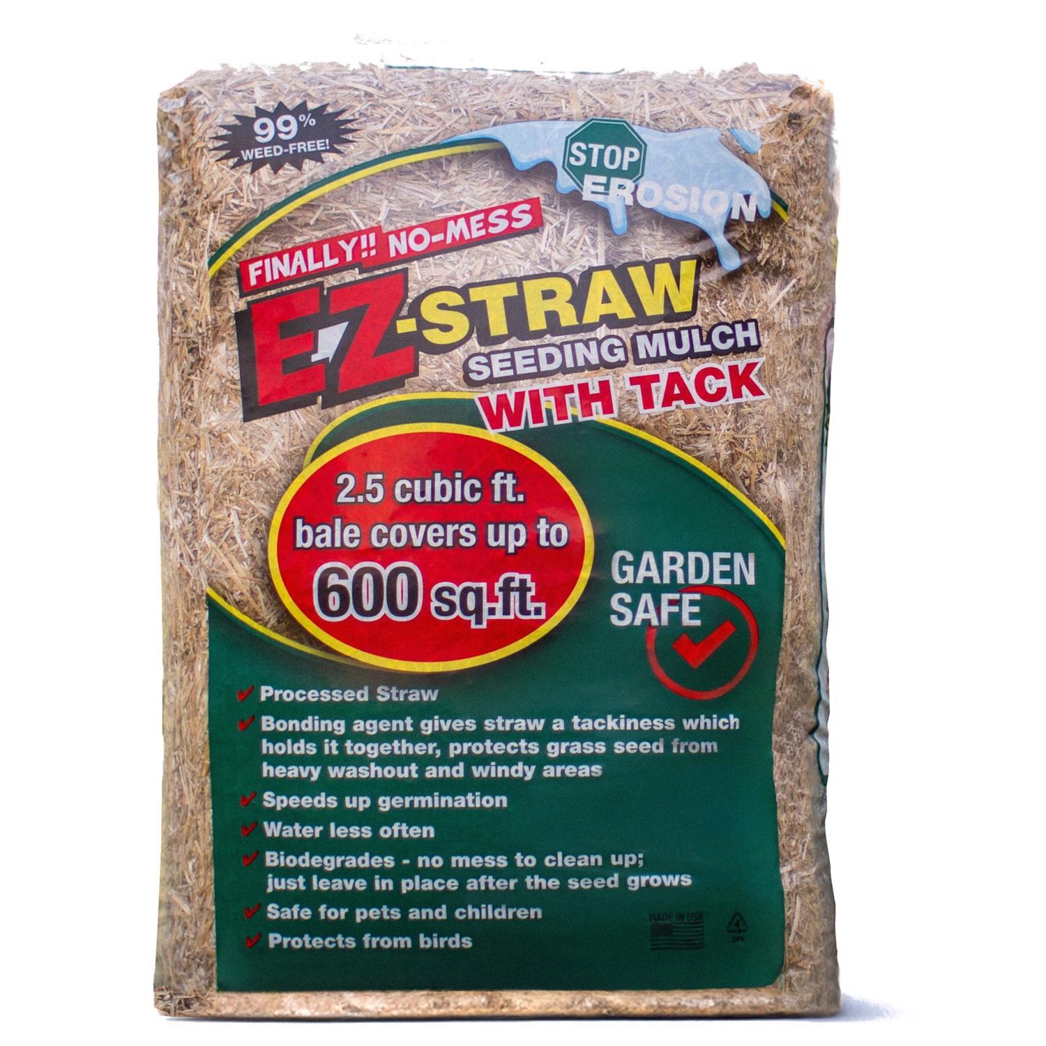 Rhino Seed EZStraw Natural Straw Seeding Mulch 2.5 cu ft Mfr MLEZSTRWMULCH20 Ace Hardware