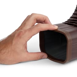 SpoutTrim 3 in. H X 4 in. W X 4 in. L Brown Plastic A Gutter End Cap