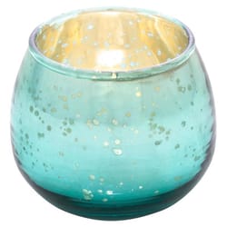 Karma Gifts Turquoise Barrel Votive Candles