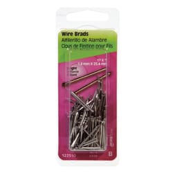 HILLMAN 17 Ga. X 1 in. L Bright Steel Brad Nails 1 pk 2 oz