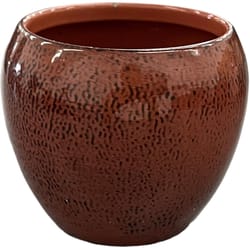 Robert Allen 4 in. D Steel Braeburn Planter Sienna Haze