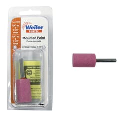 Weiler Vortec 1-1/4 in. D X 0.25 in. L Aluminum Oxide Stem Mounted Point Cylinder 28000 rpm 1 pc