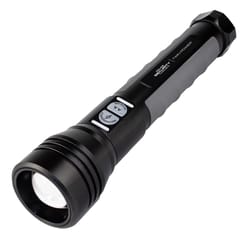 Police Security Twin Power 2000 lm Black LED Flashlight AA Battery