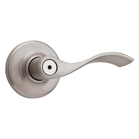 Kwikset Balboa Satin Nickel Privacy Lever Right or Left Handed Kwikset Balboa Satin Nickel Privacy Lever Right or Left Handed