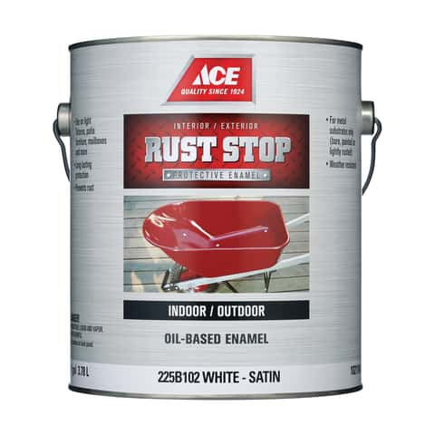 Rust-Oleum Stops Rust Indoor and Outdoor Satin White Oil-Based Protective  Paint 0.5 pt - Ace Hardware