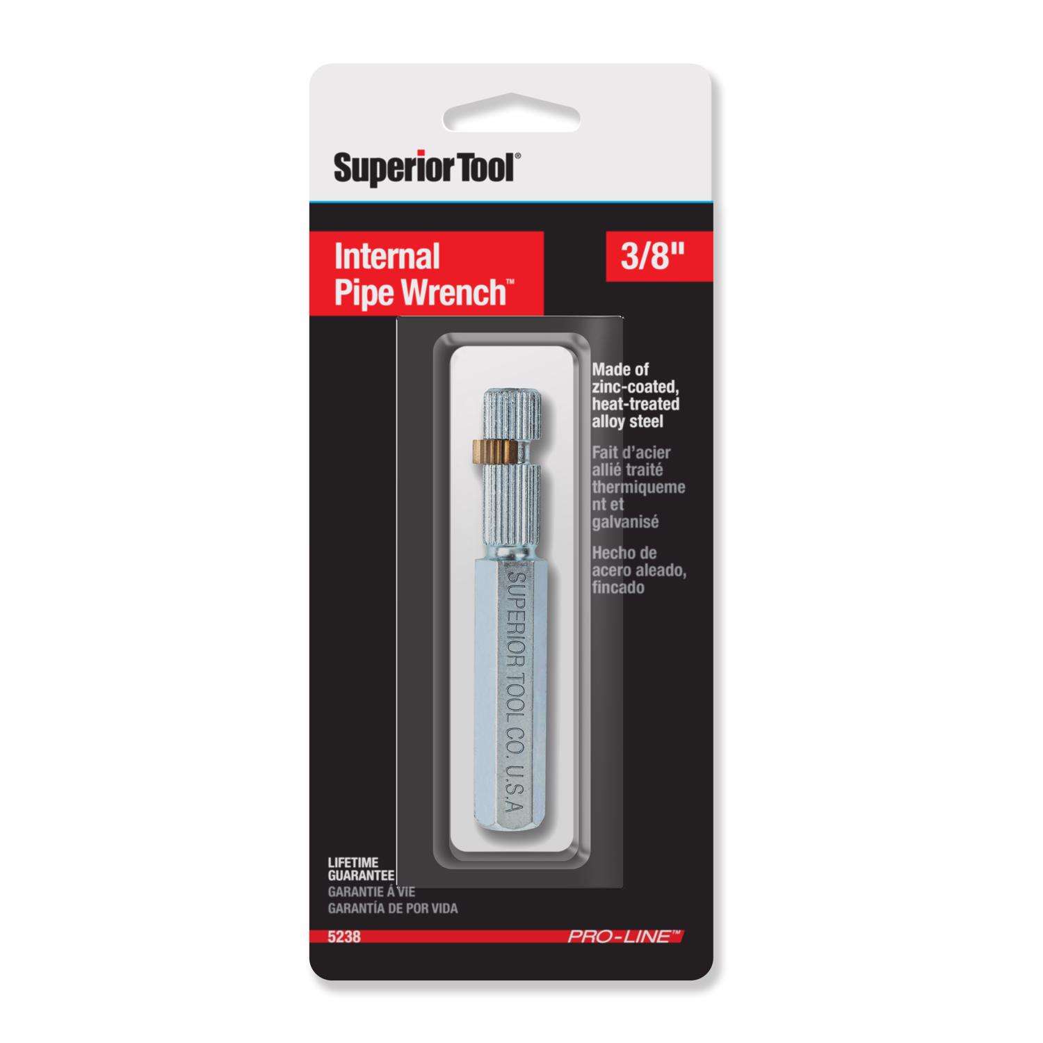 Superior Tool 3/8 in. Internal Pipe Wrench Silver 1 pc Ace Hardware